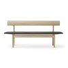 Mogensen 3171 banc, Savonné chêne-cuir omni 301 black