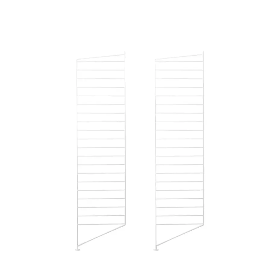 Montant d'étagère String, blanc, 115x30 cm, lot de 2