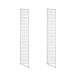 Montant d'étagère String, noir, 200x30 cm, lot de 2