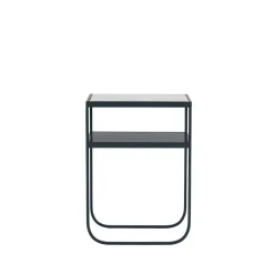 Nati Tati High table console, marbre carrara, support char grey