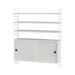 Panneau mural String, Blanc, 50x20 cm, lot de 2