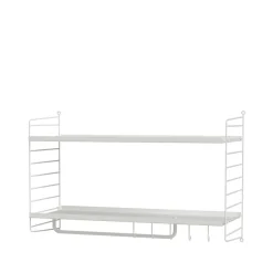 Panneau mural String, Blanc, 50x30 cm, lot de 2