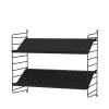 Panneau mural String, Noir, 50x30 cm, lot de 2