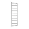 Panneau mural String, Noir, 75x20 cm, lot de 1
