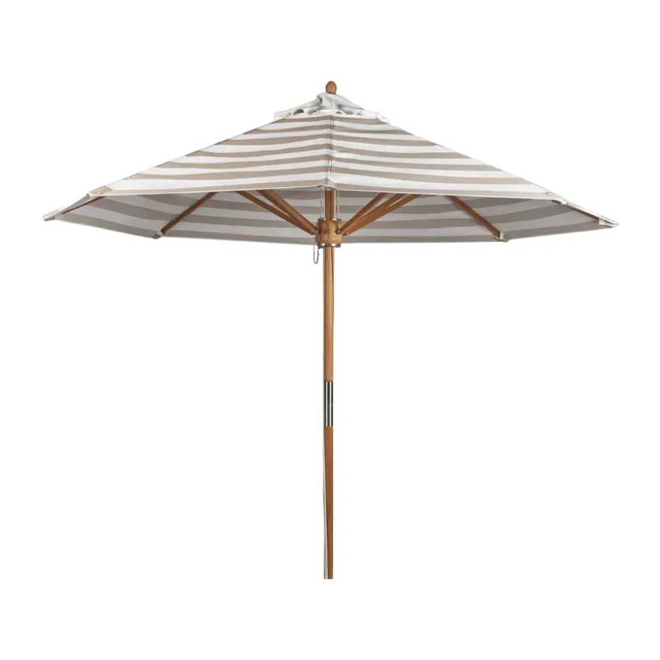 Parasol Hisshult Ø270 cm, Beige stripe-teak