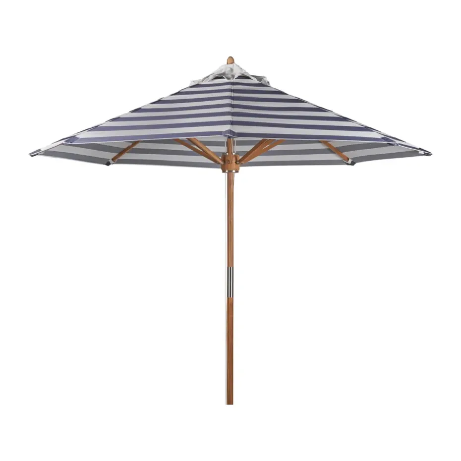 Parasol Hisshult Ø270 cm, Blue stripe-teak