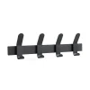Patère A-Rack, black, 4 crochets