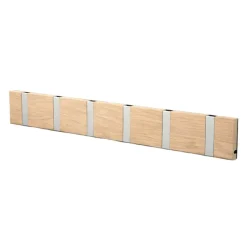 Patère Loca Knax 60 cm, chêne savonné-gris