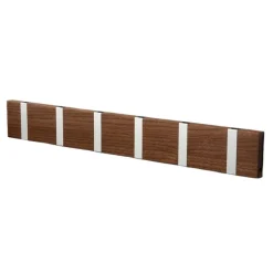 Patère Loca Knax 60 cm, noix huilé-gris