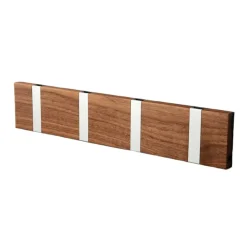 Patère Loca Knax 40 cm, noix huilé-gris
