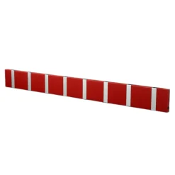 Patère Loca Knax 80 cm, rouge-gris