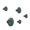 Patère The Dots métal lot de 5, Dark green