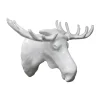 Patère tête de cerf, blanc