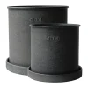 Plant Pot pot small lot de 2, Black