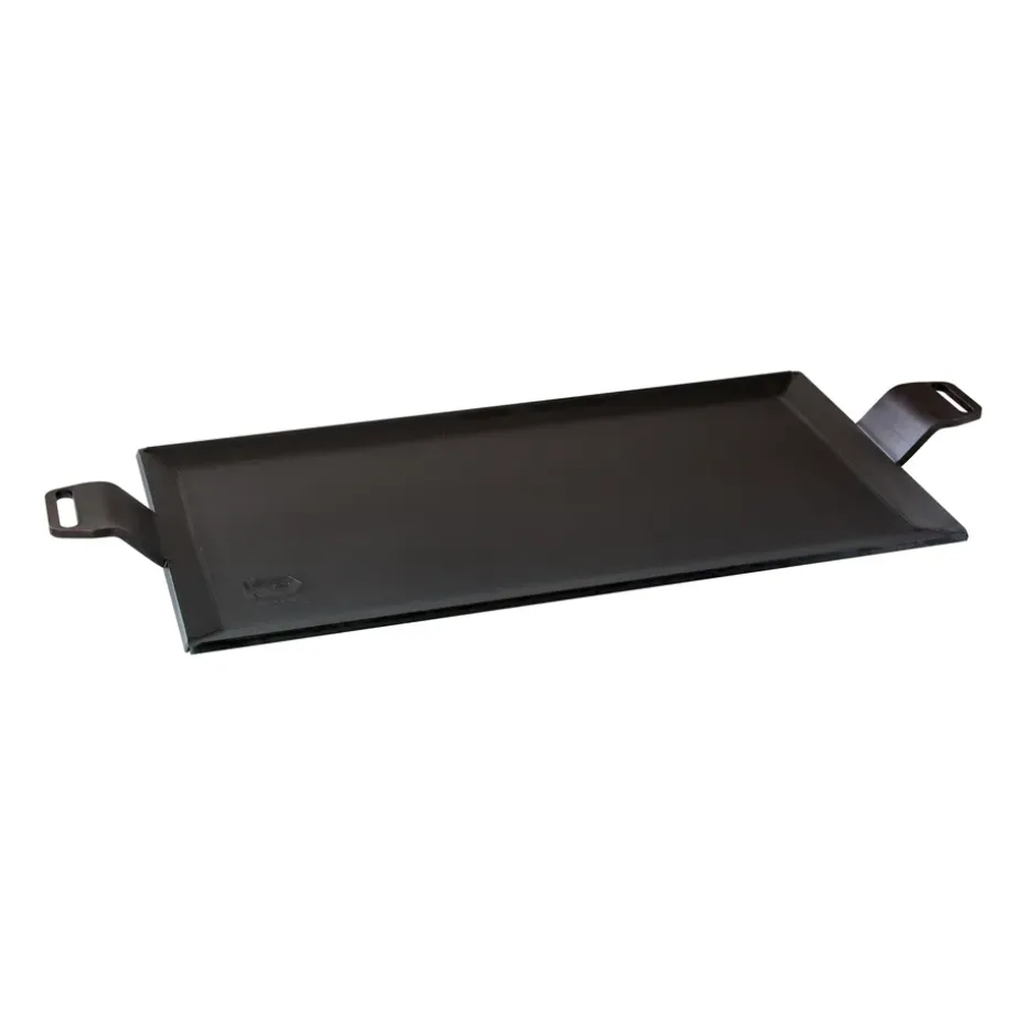 Plaque à frire en acier au carbone de 4 mm, Surface de cuisson 45x22 cm