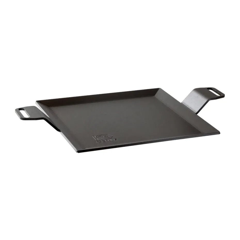 Plaque à frire en acier au carbone de 4 mm, Surface de cuisson 22x22 cm