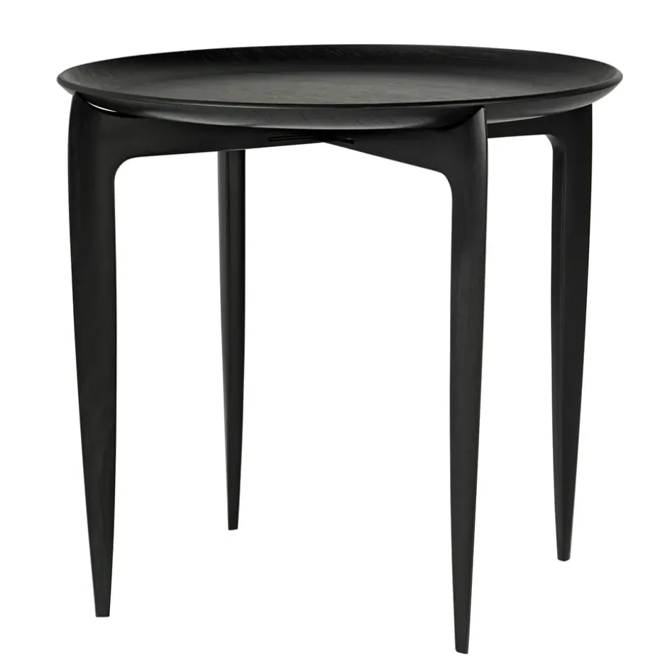 Plateau pliable Ø 45 cm, Noir