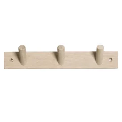 Porte-manteaux Else naturel, 3 boutons