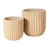 Pot Fiber Lot de 2, Antique beige