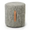 Pouf Björk haut, gris clair