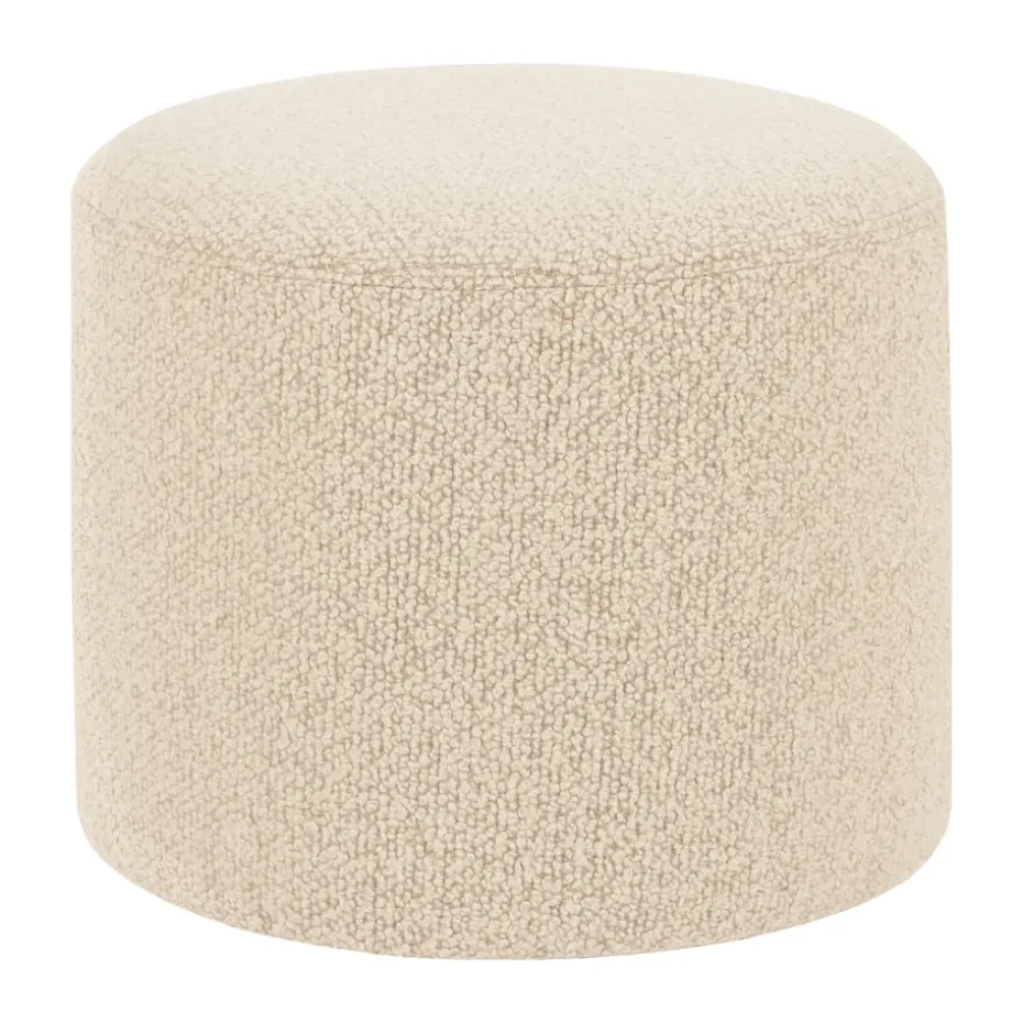 Pouf Bon Ø50x41 cm, Eggshell