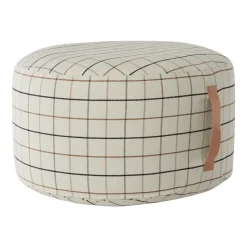 Pouf Grid Ø65 cm, Off white