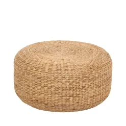 Pouf Lily Ø59 cm, natural, jacinthe d’eau, rond
