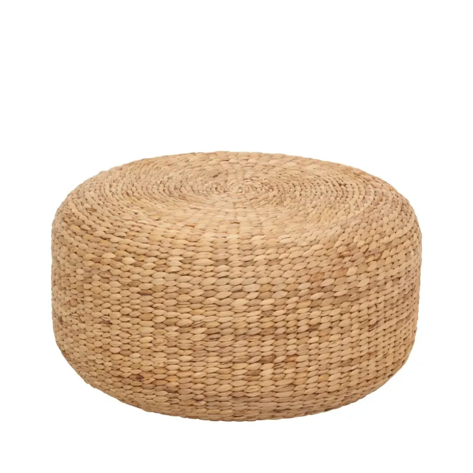 Pouf Lily Ø59 cm, natural, jacinthe d’eau, rond