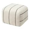 Pouf Sigrid, Light beige-black, 50x50 cm