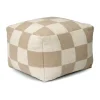 Pouf Square 50x50 cm, Blanc-naturel