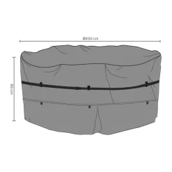 Protection de meuble Brafab ensemble salle à manger, Noir 200x80 cm