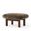 Repose-pieds Brasilia, Peau de mouton root marron-noyer