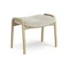 Repose-pieds pour enfant Lamini chêne laqué/peau de mouton, Moonlight (beige)