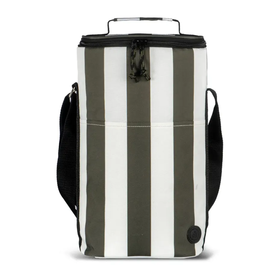 Sac isotherme City haut 9 L, Vert-blanc