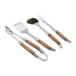 Set barbecue Laguiole By Hâws 4 pièces, Oak