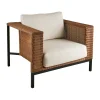 Shell fauteuil lounge, Teddy rice-noir