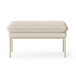 Siège pouf Turn, Cachemire bouclé blanc cassé