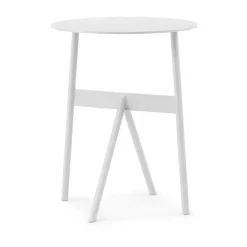 Stock Table table d'appoint Ø37 cm H:46 cm, Blanc