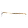 Support mural avec crochets Nostalgi 100 cm, Bambou-blanc