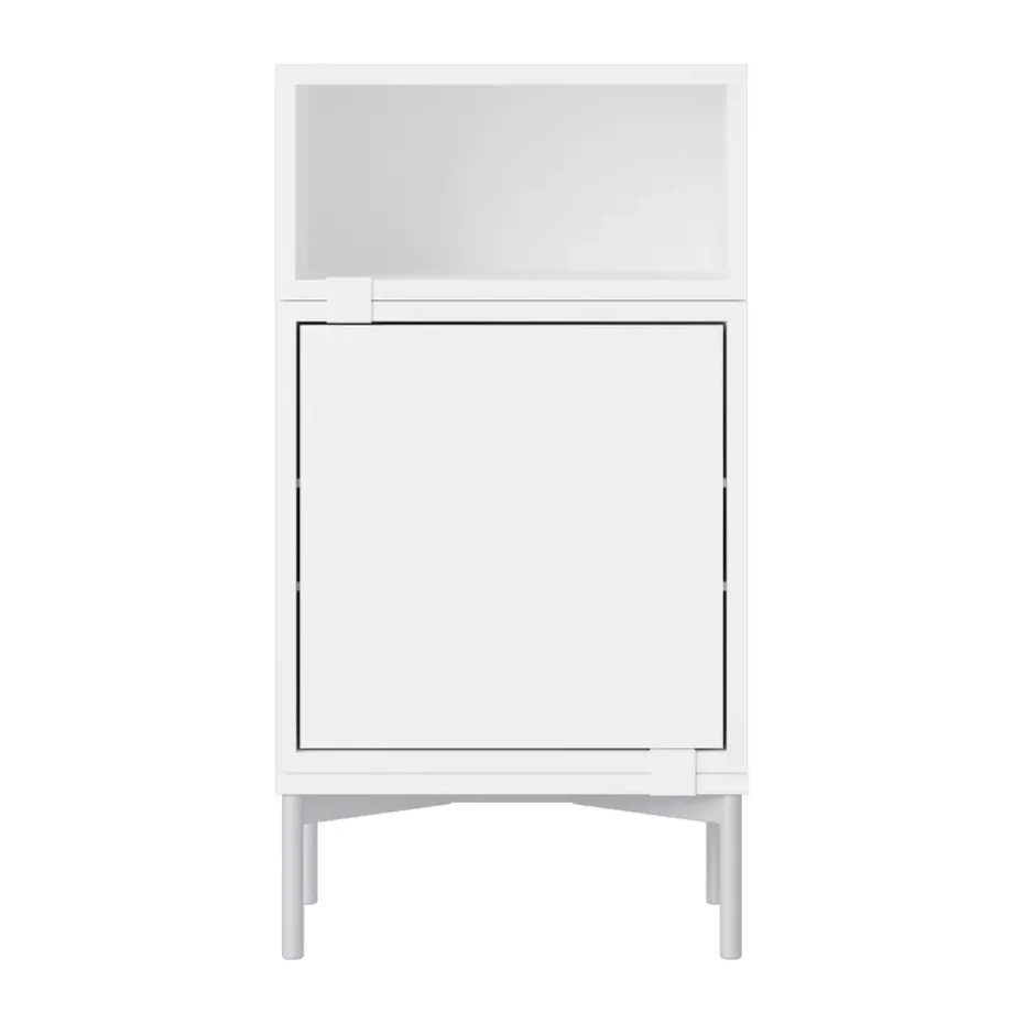 Système de rangement Stacked table de chevet configuration 2, White