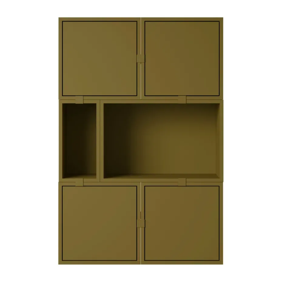 Système de rangement Stacked buffet configuration 4, Brown green