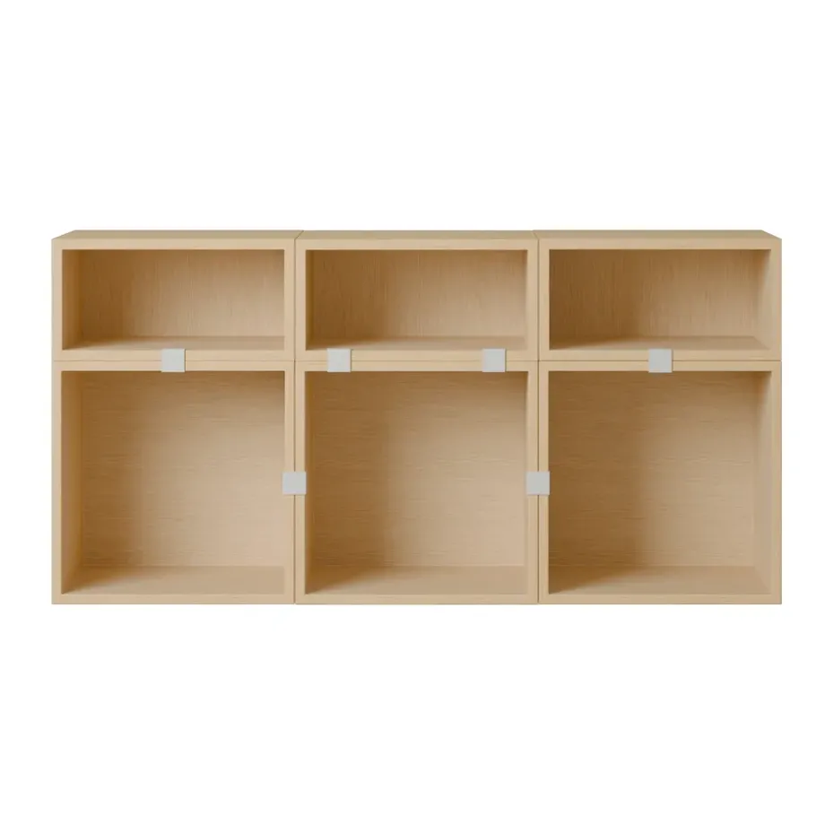 Système de rangement Stacked buffet configuration 5, Chêne