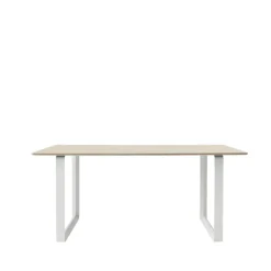 Table à manger 70/70 170x85 cm, Oak veneer-Plywood-White