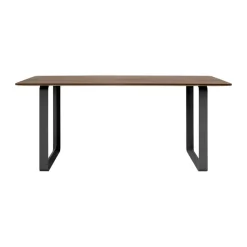 Table à manger 70/70 170x85 cm, Solid smoked oak-Black
