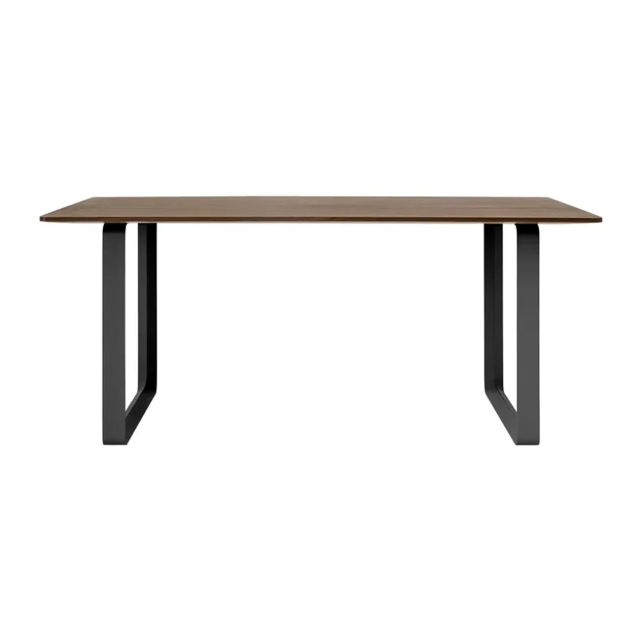 Table à manger 70/70 170x85 cm, Solid smoked oak-Black