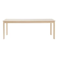 Table à manger Alfred 90x220 cm, Chêne pigmenté blanc