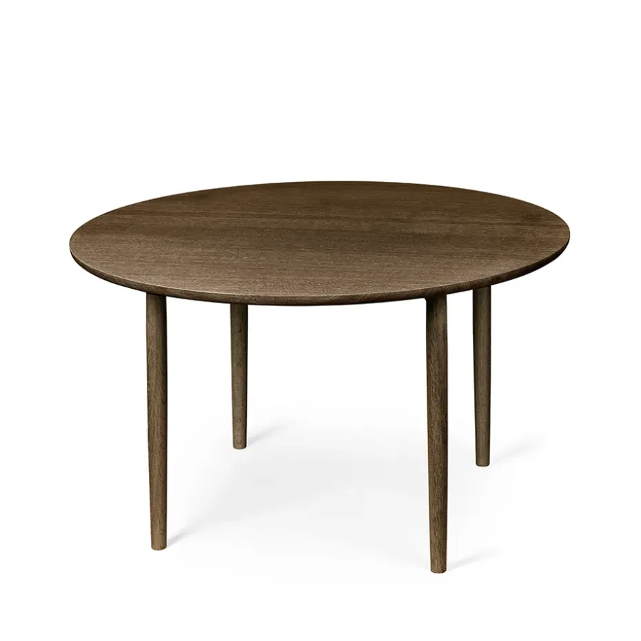 Table à manger Arv Ø120 cm, Chêne huilé fumé
