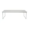 Table à manger B31, Chêne laqué blanc - pieds galvanisés