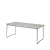 Table à manger B31, Chêne laqué blanc-structure en acier avec galvanisation à chaud