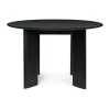 Table à manger Bevel Ø117 cm, Chêne huilé noir